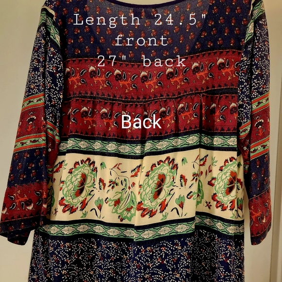 Roxy blouse, boho style, M, EUC - Picture 2 of 7